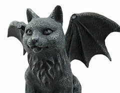 Gothic Guardian Winged Feline Cat Vampire Gargoyle Desktop Paperweight Figurine-8