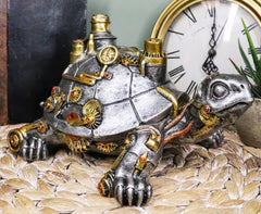 Victorian Steam Age Nautical Steampunk Geared Bionic Turtle Tortoise Figurine-1