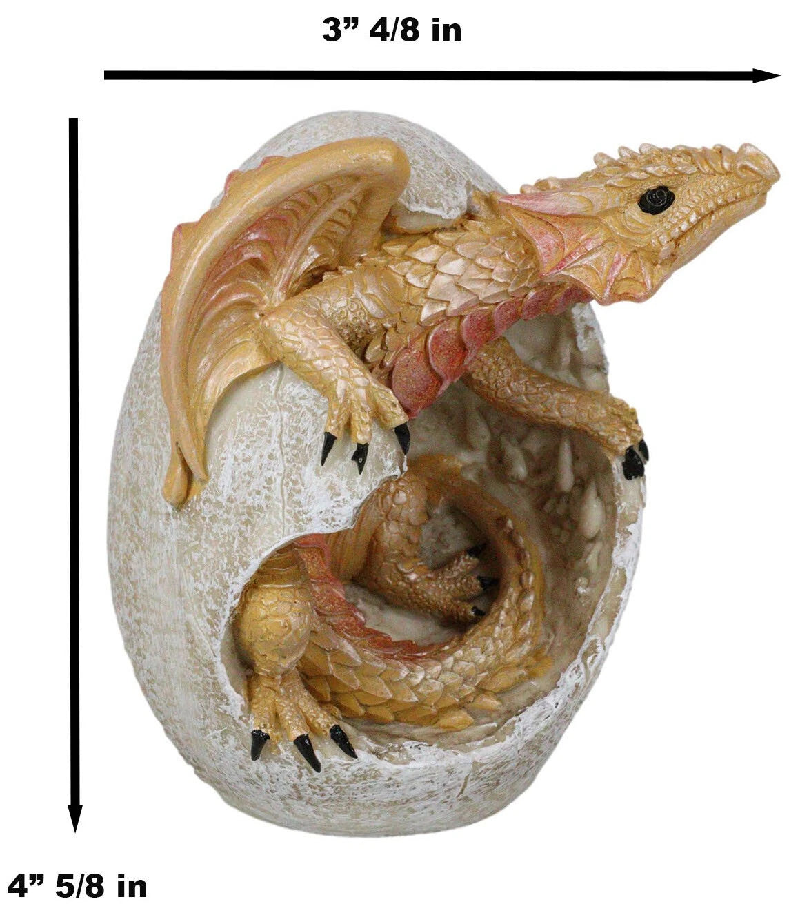 Figura de cría de dragón Raeon Sunlight saliendo de la cáscara del huevo, 12,7 cm de alto-3