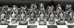 Silver Gold Fantasy Dungeons And Dragons Resin Chess Pieces Glass Board-7