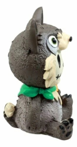 Furrybones Big Bad Wolf Figurine 3.5"H Hooded Wolfgang Costume Skeleton Monster-4