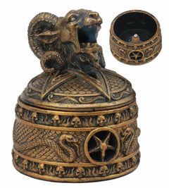 Baphomet Backflow Incense Cone Burner Trinket Jewelry Box-4