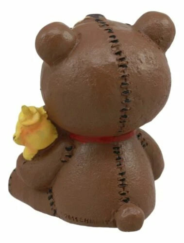 Furrybones Voodoo Teddy Bear With Honey Bear Bottle Skeleton Statue 2.5"Tall-3