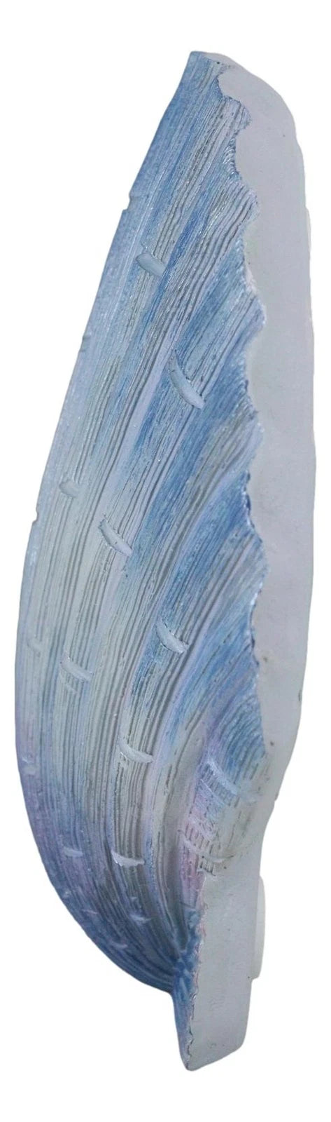 Ocean Nautical Marine Beach Aqua Blue Scallop Sea Shell Wall Plaque Decor 8.25"L-5