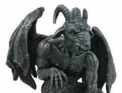 The Winged Guardian Baphomet Sabbatic Goat Gothic Gargoyle Statue Faux Stone-5