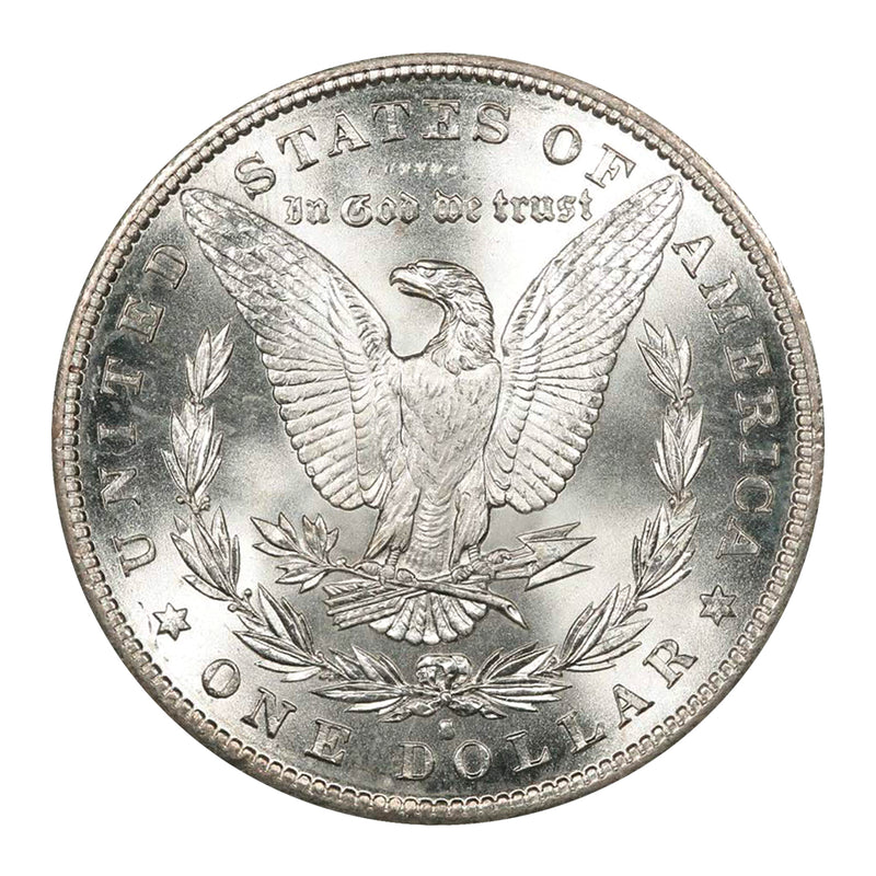Dólar de plata Morgan S de 1879, $1, brillante, sin circular, BU, 90 % plata-3