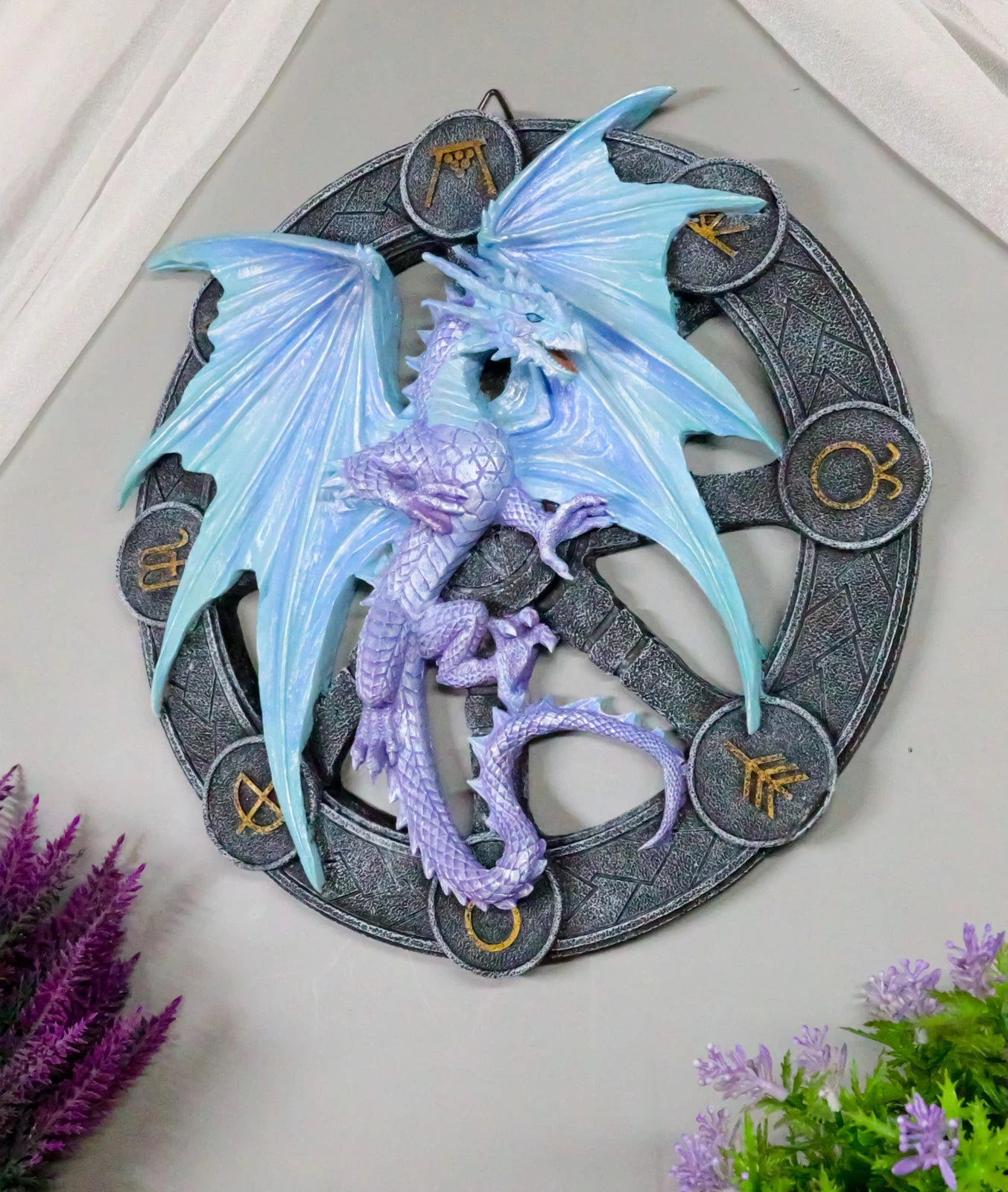 Yule Drake Winter Solstice Wheel of The Year Sabbats Of The Dragon Wall Decor-2