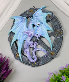 Yule Drake Winter Solstice Wheel of The Year Sabbats Of The Dragon Wall Decor-2