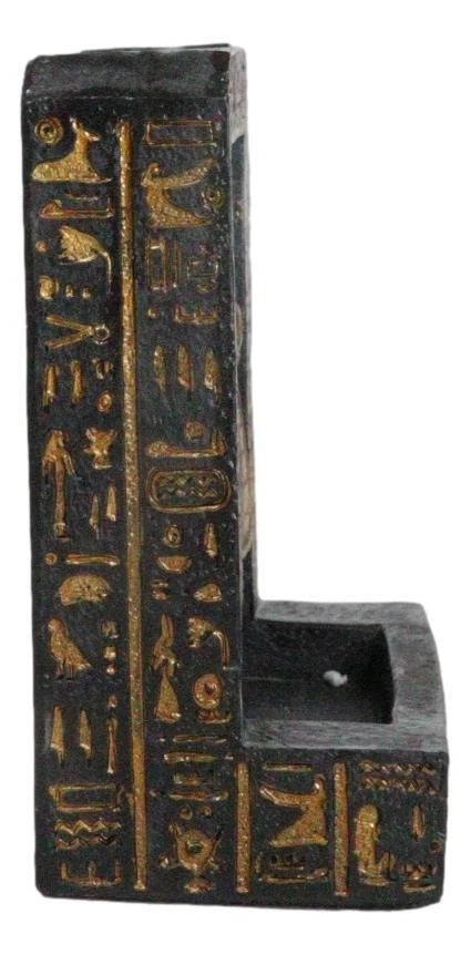 Egyptian God of The Dead Anubis Hieroglyphs Backflow Incense Burner Figurine-4