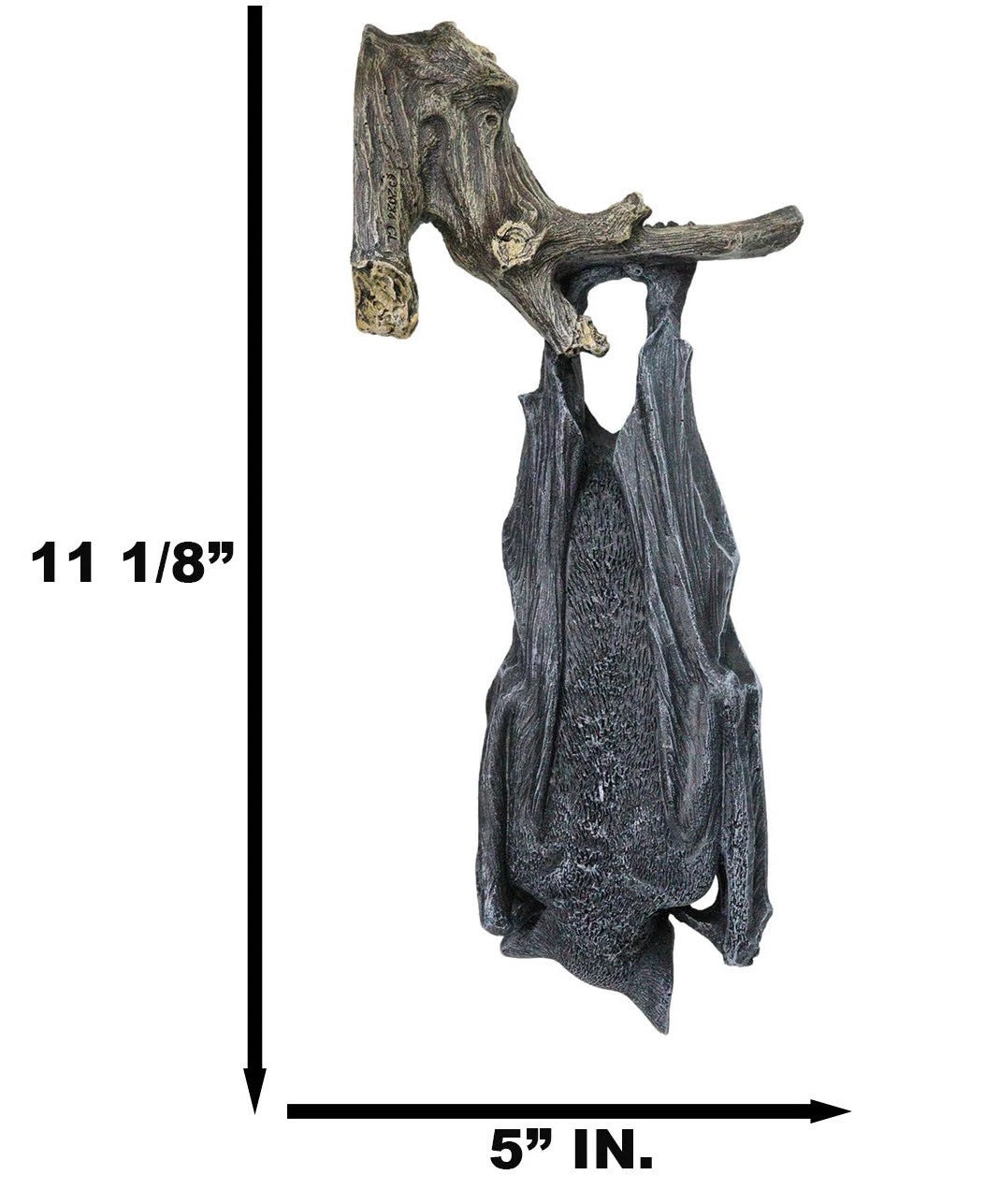Nocturnal Sleeping Bat Wrapped In Wings On Tree Branch Wall Decor Figurine-3