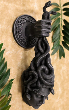 Greek Goddess Medusa Hanging from Perseus Hand Wall Decor Plaque 12.25" H-1