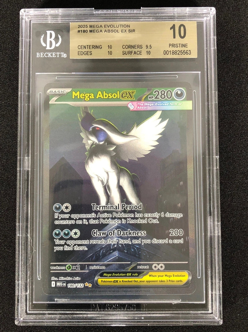 Pokemon Mega Absol EX 180/132 BECKETT 10 Graded-1