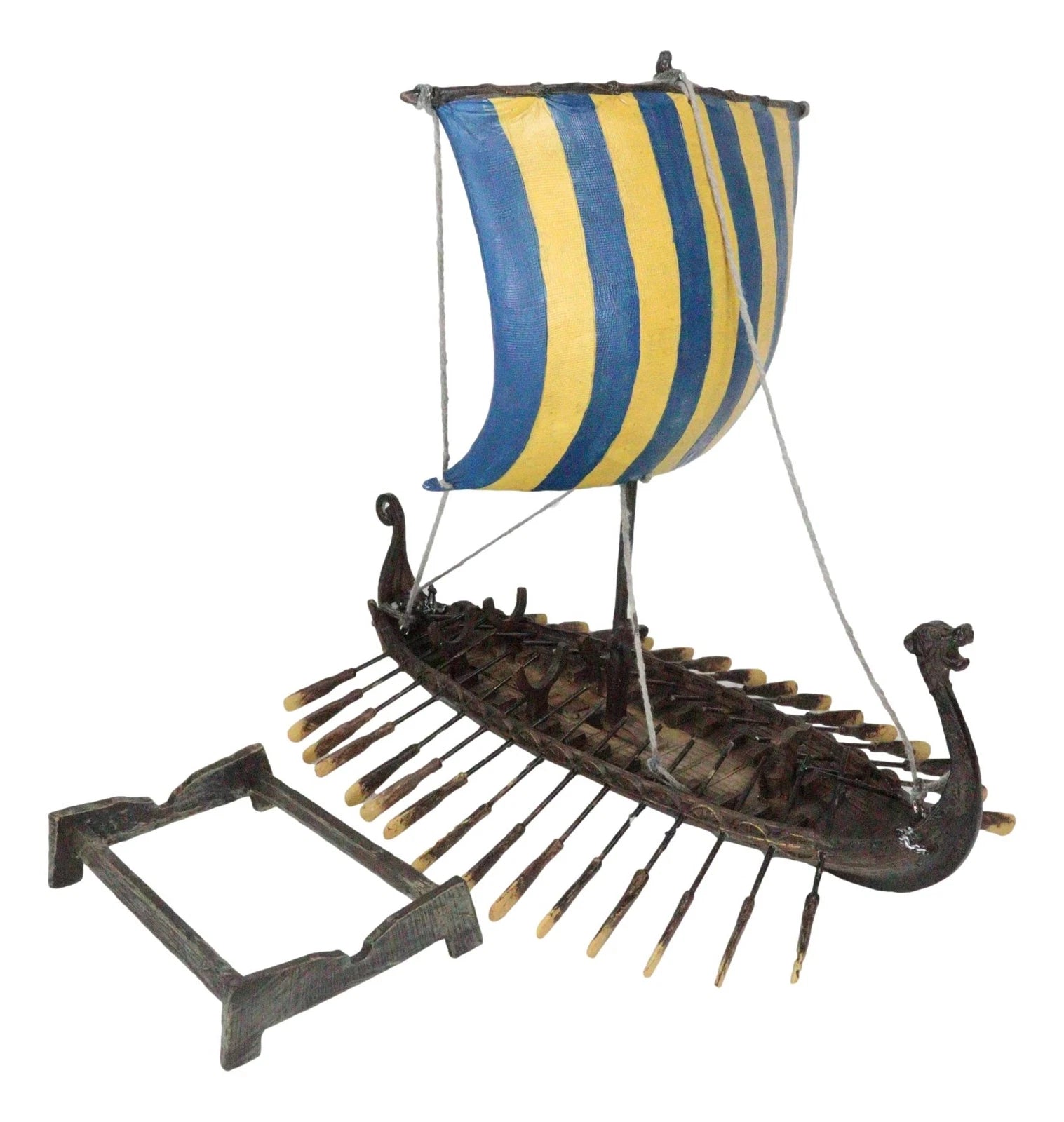 Scandinavian Viking Middle Ages War Ship Battle Longship Prototype Sculpture-3
