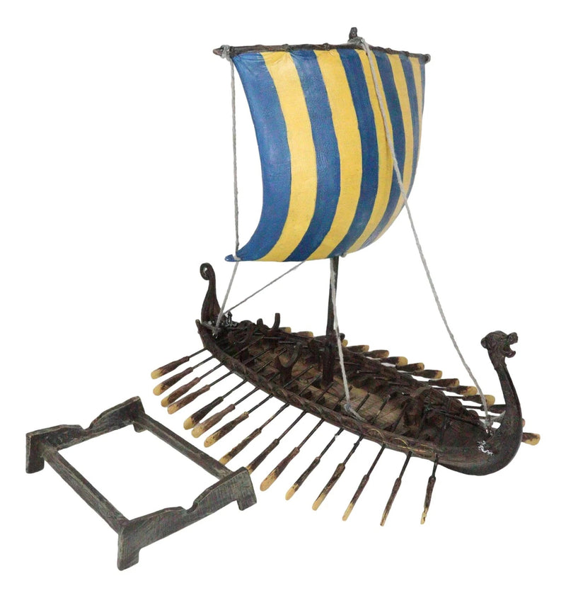 Scandinavian Viking Middle Ages War Ship Battle Longship Prototype Sculpture-3