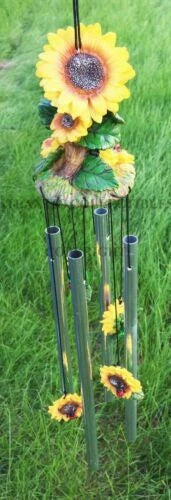 Spring Sunflowers Bloom Resonant Relaxing Wind Chime Patio Garden-3