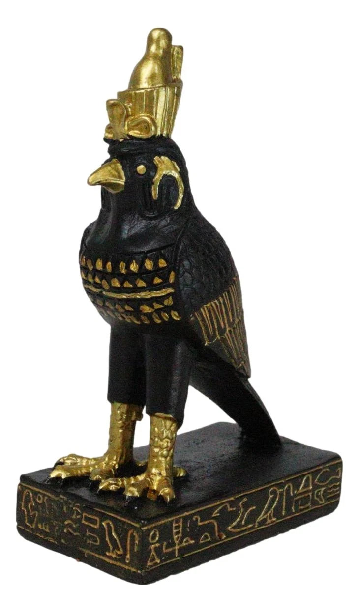 Ancient Egyptian God Of The Sky Horus Falcon Miniature Figurine Heru 3"H-2