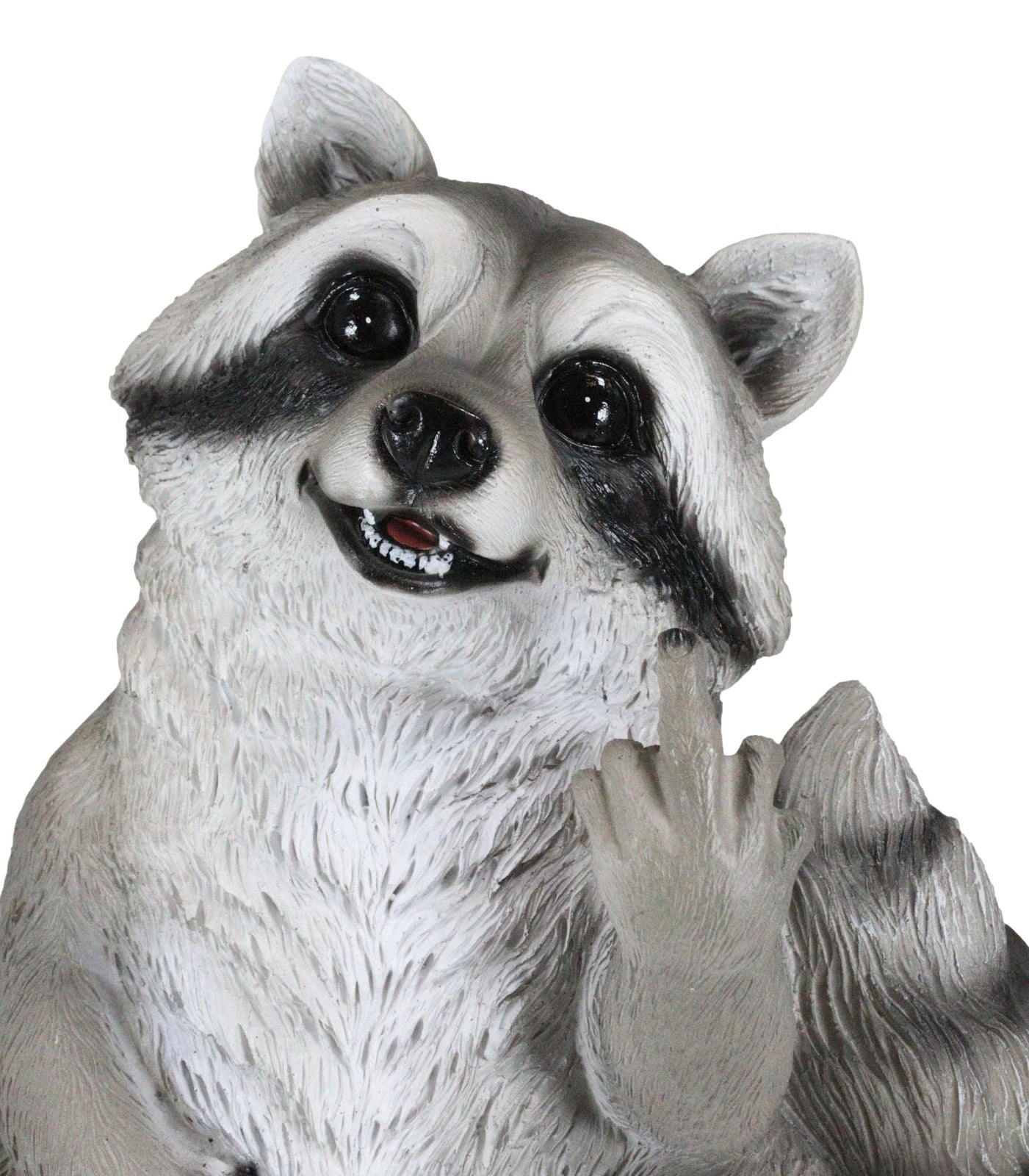 Bad Bandit Large Standing Cheeky Raccoon 12.5" Height Garden Decor-4