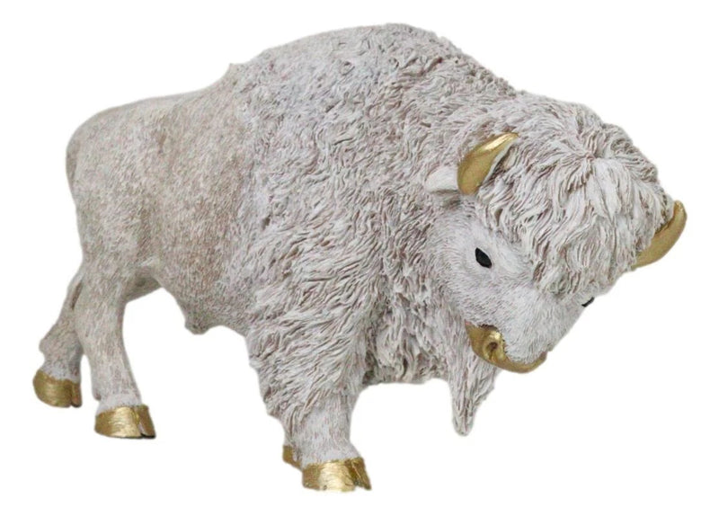 Native American Sacred White Bison Buffalo Decorative Wall Sculpture Relief-2
