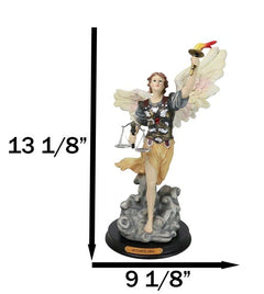 Byzantine Orthodox Catholic Church Archangel Saint Uriel Fire Of God Statue 13"H-2