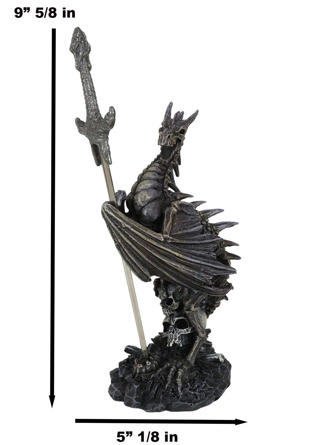 Litche Blade Ruth Thompson Skeleton Dragon Statue With Letter Opener Knife Decor-4