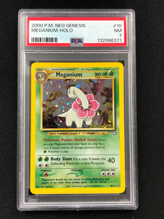 Pokemon 2000 Meganium Holo Neo 10/111 PSA 7-1