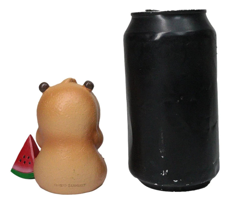 Furrybones Adorable Capybara With Watermelon Skeleton Figurine Furry Bones-4