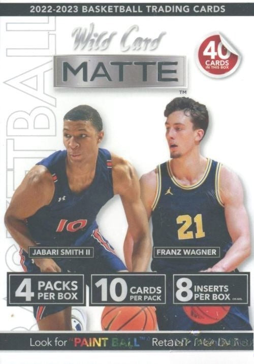 2022/23 Wild Card Basketball EXCLUSIVE MATTE Factory Sealed Blaster Box-8 INSERT