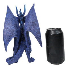 Ruth Thompson Fantasy Blue Check Mate Dragon With Majestic Horns Statue 9" Tall-2