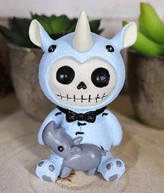 Furrybones Buster Figurine in Rhinoceros Costume 3" Tall Collectible-1