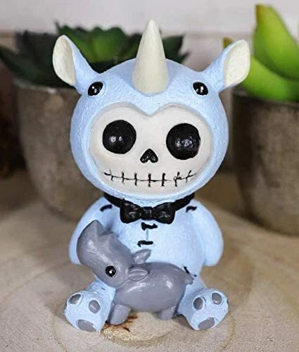Furrybones Buster Figurine in Rhinoceros Costume 3" Tall Collectible