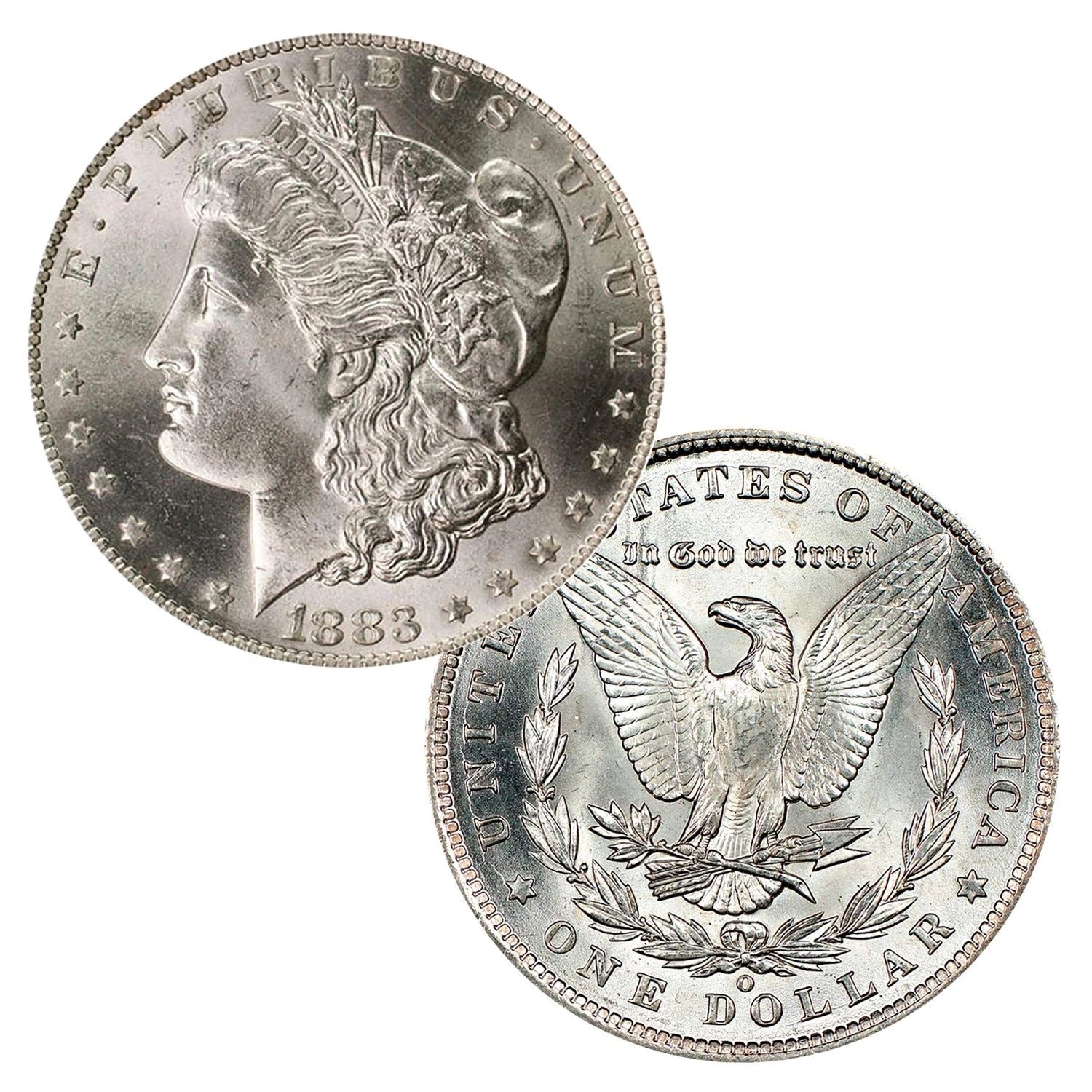 1883 O Morgan Silver Dollar $1 Brilliant Uncirculated BU 90% Silver