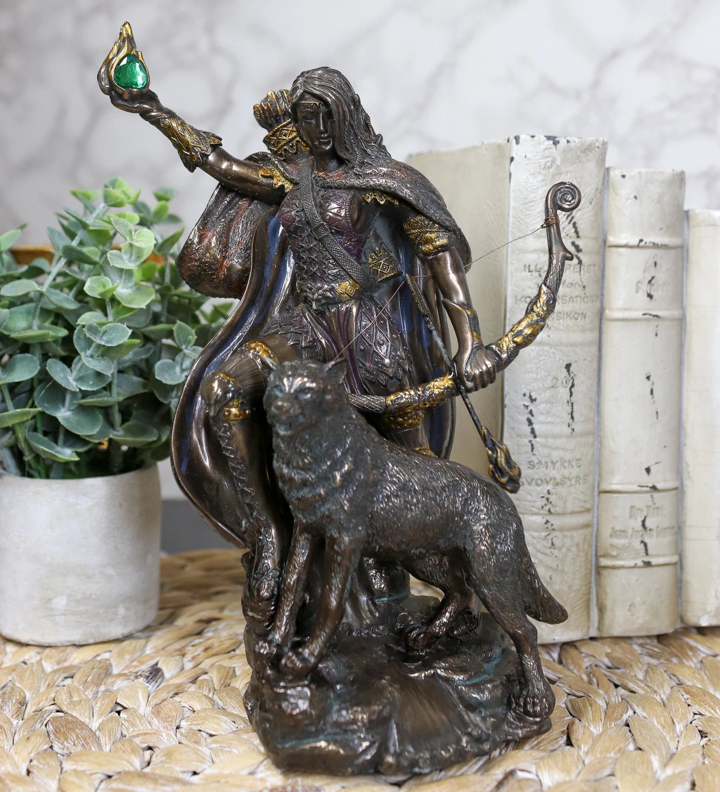 Goddess Of Winter Skadi Hunting W/ Bow Arrow & Vial of Venom Figurine