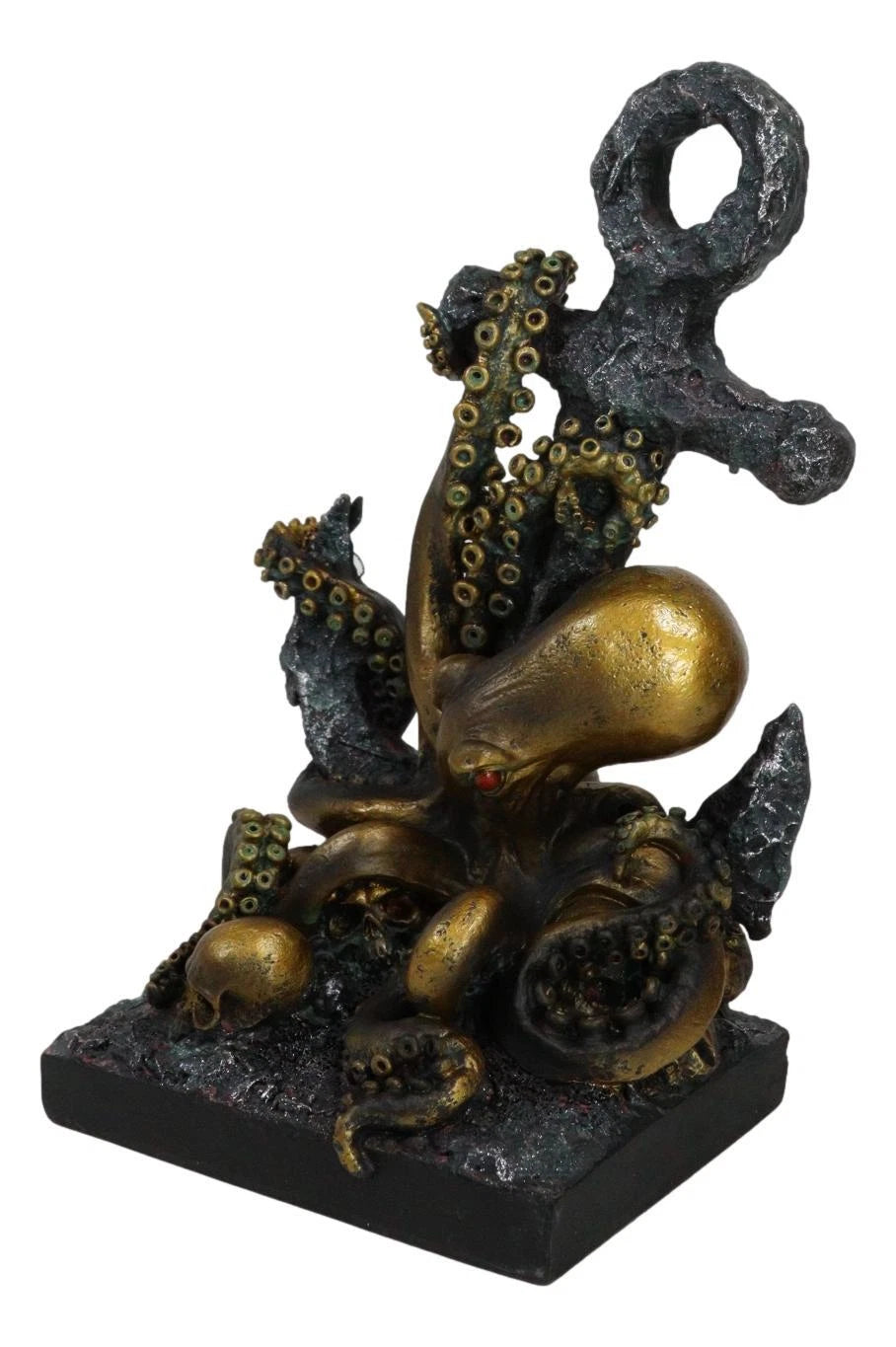 Giant Deep Sea Octopus Kraken Hauling Anchor Decorative Paperweight Figurine-3