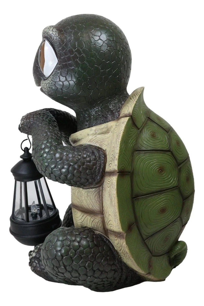Marine Coastal Baby Turtle Tortoise Statue Carrying Solar LED Lantern Light-3