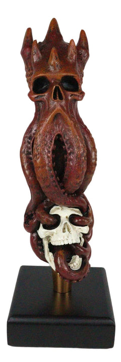 Red Octopus Demon King Crushing Skull Novelty Beer Tap Handle Figurine-3