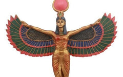 Ancient Egyptian Goddess Isis With Open Wings Wall Decor Isis Ra Deity Plaque-4