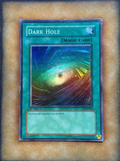 Yugioh Dark Hole LOB-052 Super Rare 1st Ed GLOSSY PRINT MP-1
