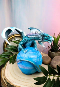 Celestial Galaxy Planet Mercury Terrestrial Blue Guardian Dragon Figurine-2