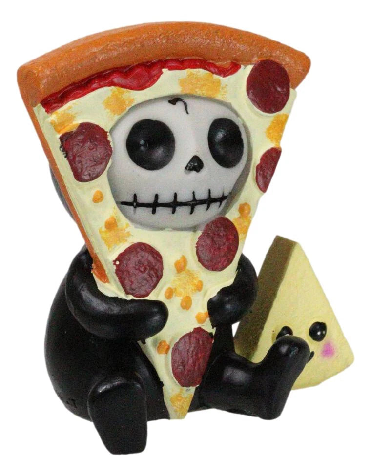 Furry Bones Whimsical Peppi Pizza With Cheese Skeleton Figurine Furrybones-4