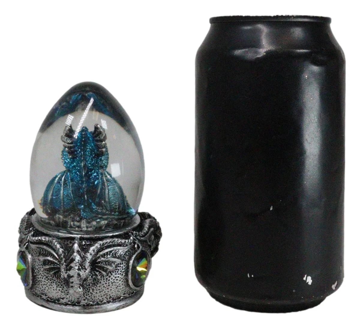 Figura de huevo de dragón azul Wyrmling con LED de cristal acrílico de colores