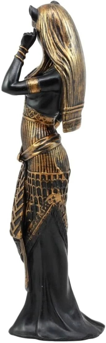 Gift Egyptian Goddess Bastet Cat in Sensual Human Form Figurine 10.75"H-3