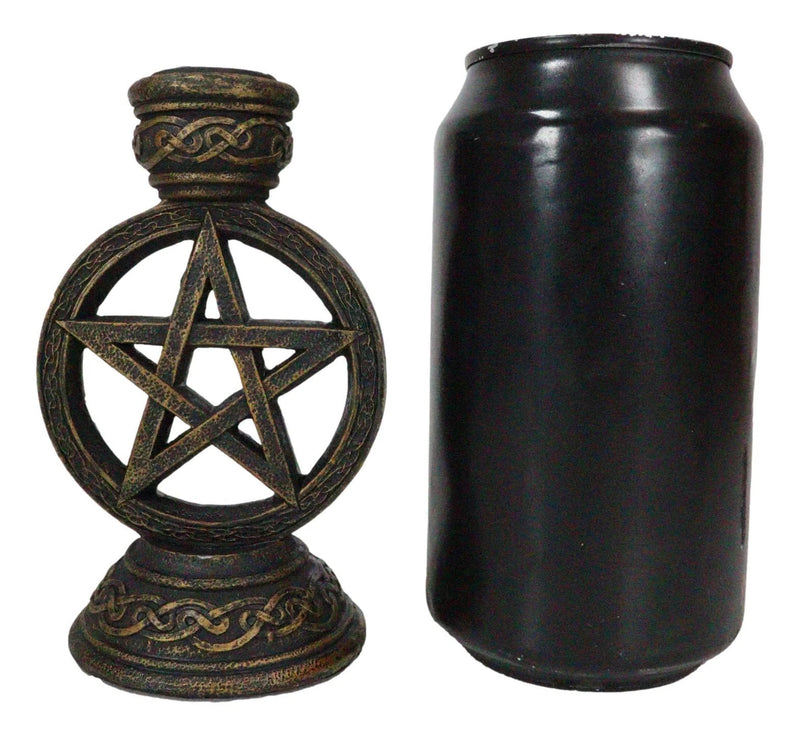 Celtic Witchcraft Wicca Sacred Pentagram Circle Backflow Incense Burner Figurine-4