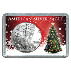 Moneda de plata americana de $1 de 1998 con diseño de árbol de Navidad-1