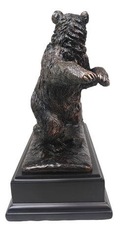 Wall Street Stock Market Signature Charging Bull With Conceding Bear Statue-4