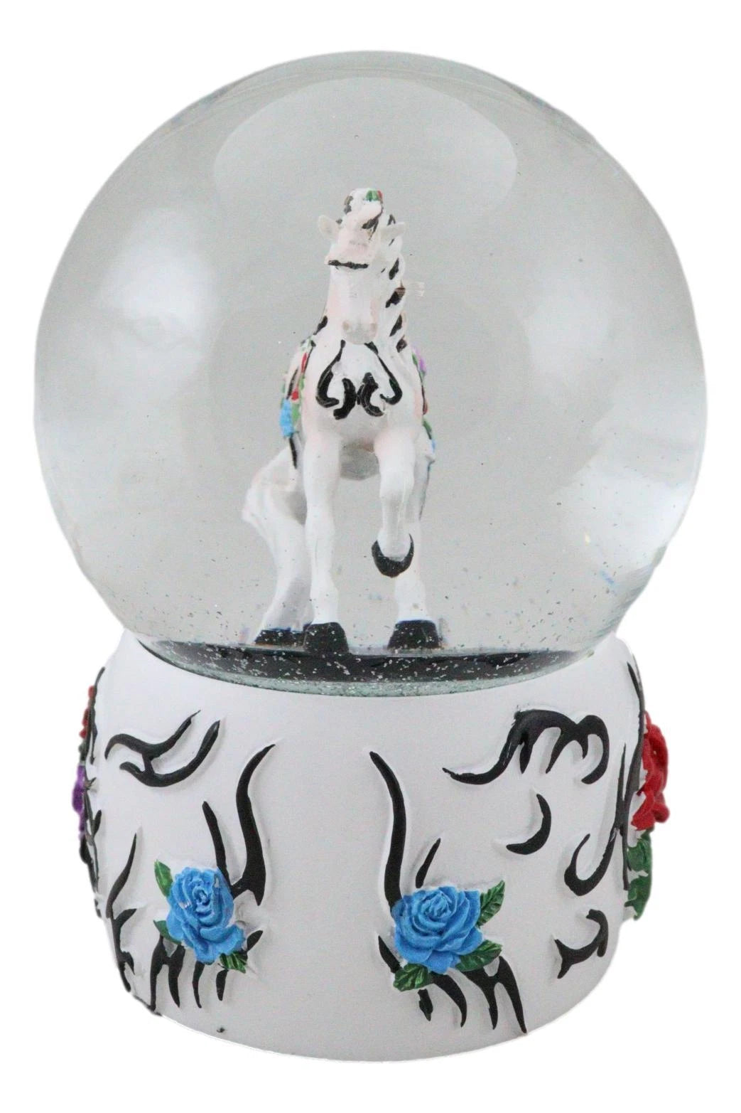 Sendero de ponis pintados, globo de agua con purpurina y caballo tribal rosa del jardín occidental-3