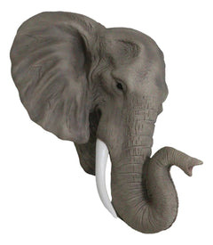 Large 19"L Sahara Elephant Wall Bust For Home Decor Wall Plaque Hanging Statue-6