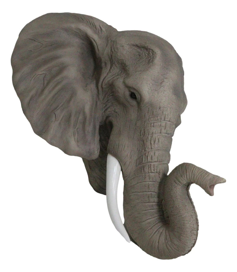 Large 19"L Sahara Elephant Wall Bust For Home Decor Wall Plaque Hanging Statue-6