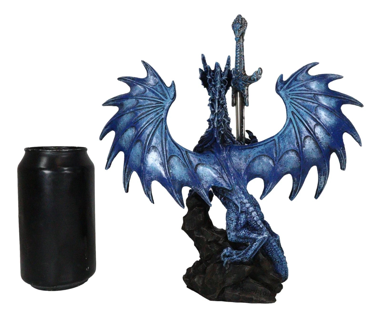 Ruth Thompson Blue Sea Blade Dragon Statue With Letter Opener Dagger Sword Decor-7