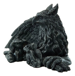 Gargoyle Figurine Griffon Family Mother & Baby Hatchlings Statue-3