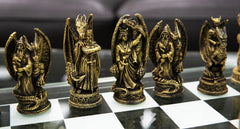 Silver Gold Fantasy Dungeons And Dragons Resin Chess Pieces Glass Board-8